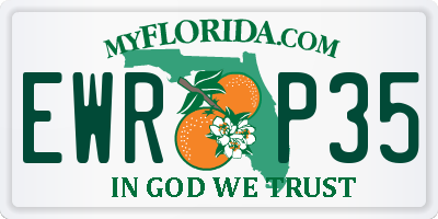 FL license plate EWRP35