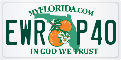 FL license plate EWRP40