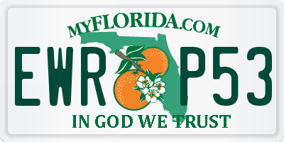 FL license plate EWRP53