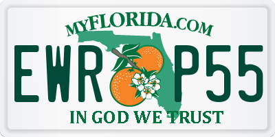 FL license plate EWRP55