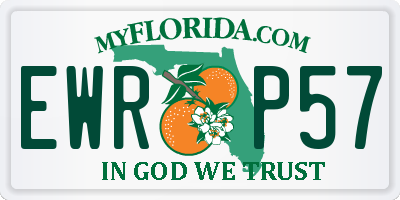 FL license plate EWRP57