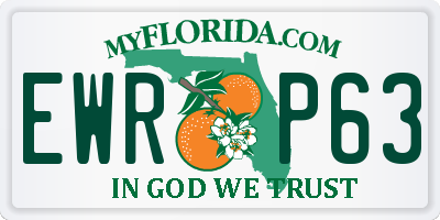 FL license plate EWRP63