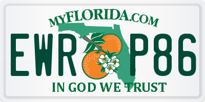 FL license plate EWRP86