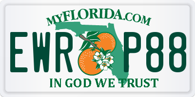FL license plate EWRP88