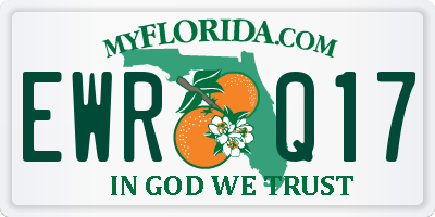 FL license plate EWRQ17