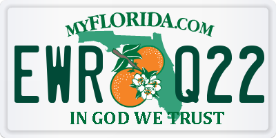 FL license plate EWRQ22