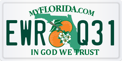 FL license plate EWRQ31