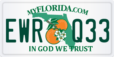 FL license plate EWRQ33