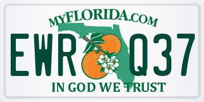 FL license plate EWRQ37