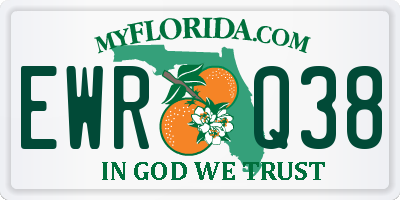 FL license plate EWRQ38
