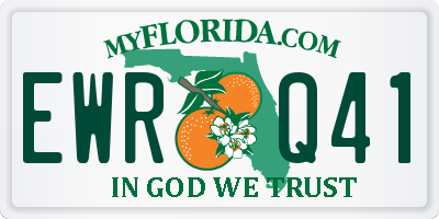 FL license plate EWRQ41