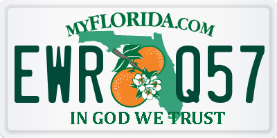 FL license plate EWRQ57
