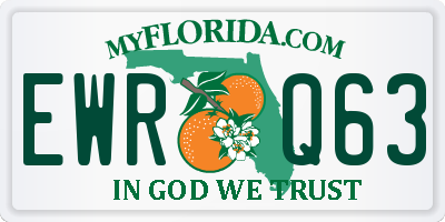 FL license plate EWRQ63