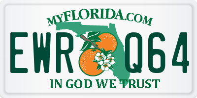 FL license plate EWRQ64