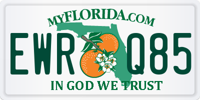 FL license plate EWRQ85
