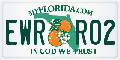FL license plate EWRR02
