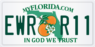 FL license plate EWRR11
