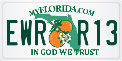 FL license plate EWRR13