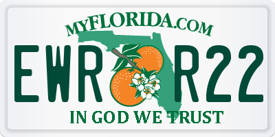 FL license plate EWRR22