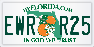 FL license plate EWRR25