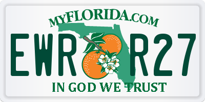 FL license plate EWRR27