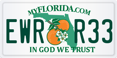 FL license plate EWRR33
