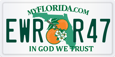 FL license plate EWRR47