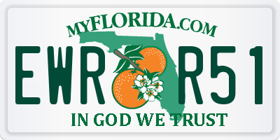 FL license plate EWRR51