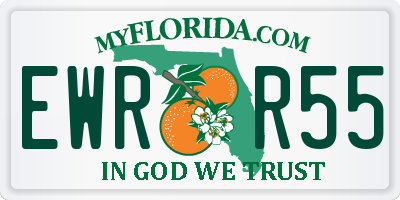 FL license plate EWRR55
