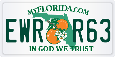 FL license plate EWRR63