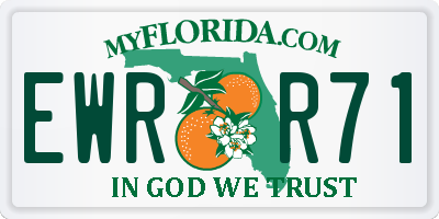 FL license plate EWRR71