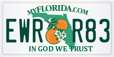 FL license plate EWRR83