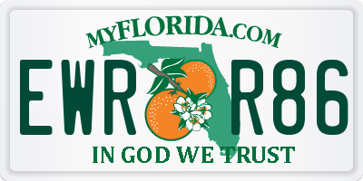FL license plate EWRR86