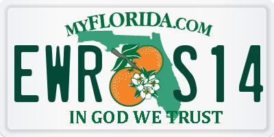 FL license plate EWRS14