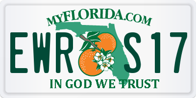 FL license plate EWRS17