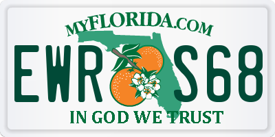 FL license plate EWRS68