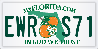 FL license plate EWRS71