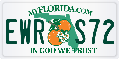 FL license plate EWRS72