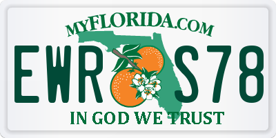 FL license plate EWRS78
