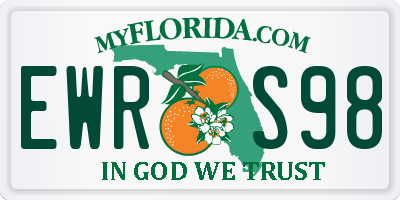 FL license plate EWRS98