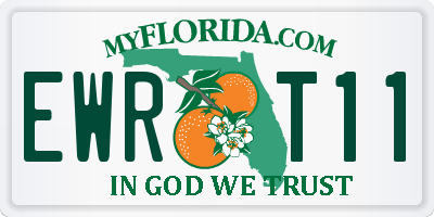 FL license plate EWRT11