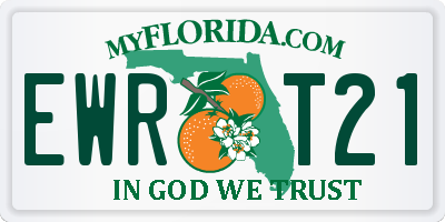 FL license plate EWRT21