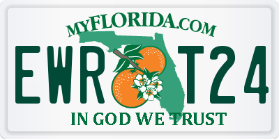 FL license plate EWRT24