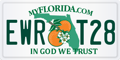 FL license plate EWRT28