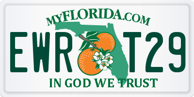 FL license plate EWRT29