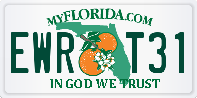 FL license plate EWRT31