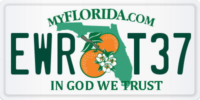 FL license plate EWRT37