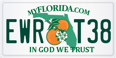 FL license plate EWRT38