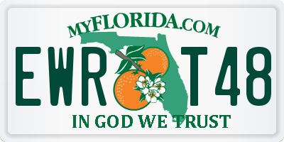 FL license plate EWRT48