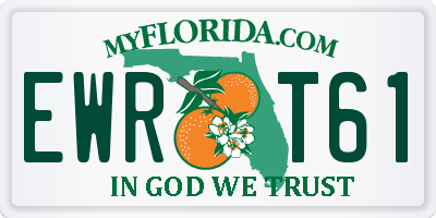 FL license plate EWRT61